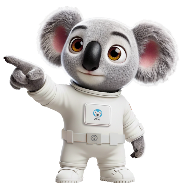 Zeni maskot ukazuje doleva wpsprava pro WordPress